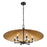 Z-Lite Rialto 6 Light 32" Pendant, Black Outer/Signature Brass Inner