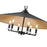 Z-Lite Rialto 6Lt 32" Pendant, Black Outer/Signature Brass Inner