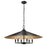Z-Lite Rialto 6 Light 32" Pendant, Black Outer/Signature Brass Inner