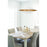 Z-Lite Rialto 6Lt 32" Pendant, White Outer/Signature Brass Inner