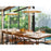Z-Lite Rialto 6 Light 32" Pendant, White Outer/Signature Brass Inner