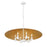 Z-Lite Rialto 6Lt 32" Pendant, White Outer/Signature Brass Inner