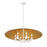 Z-Lite Rialto 6 Light 32" Pendant, White Outer/Signature Brass Inner