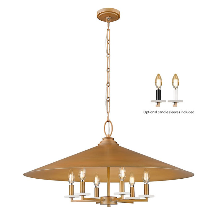 Z-Lite Rialto 6 Light 32" Pendant, Signature Gold/Signature Gold - 1953-32SGD