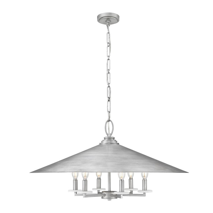 Z-Lite Rialto 6 Light 32" Pendant, Signature Pewter/Signature Pewter