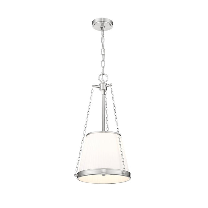 Z-Lite Madeline 4 Light 12" Pendant, Brushed Nickel/White
