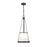 Z-Lite Madeline 4 Light 12" Pendant, Matte Black/White - 1954P12-MB