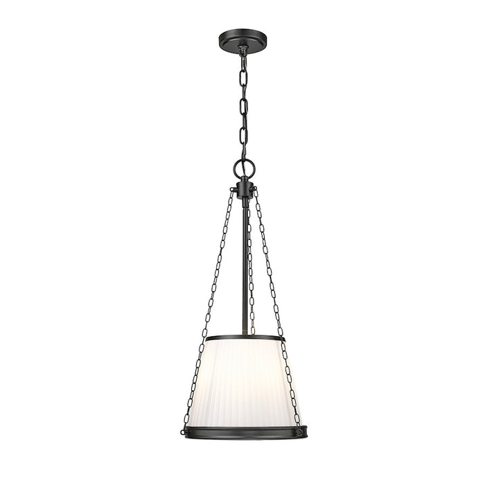 Z-Lite Madeline 4 Light 12" Pendant, Matte Black/White - 1954P12-MB