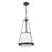 Z-Lite Madeline 4 Light 12" Pendant, Matte Black/White