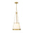 Z-Lite Madeline 4 Light 12" Pendant, Modern Gold/White - 1954P12-MGLD