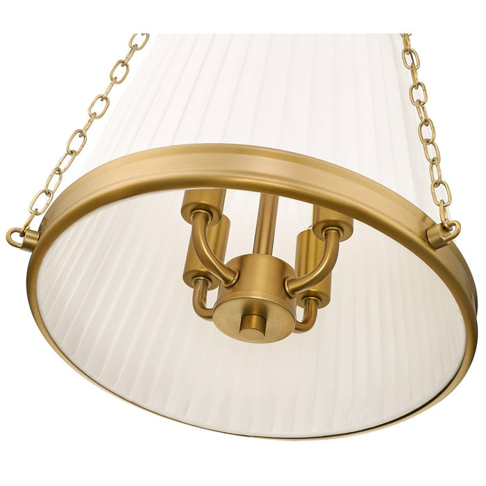 Z-Lite Madeline 4 Light 12" Pendant, Modern Gold/White