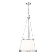 Z-Lite Madeline 5 Light 18" Pendant, Brushed Nickel/White - 1954P18-BN