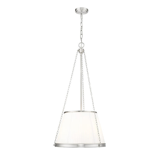 Z-Lite Madeline 5 Light 18" Pendant, Brushed Nickel/White - 1954P18-BN