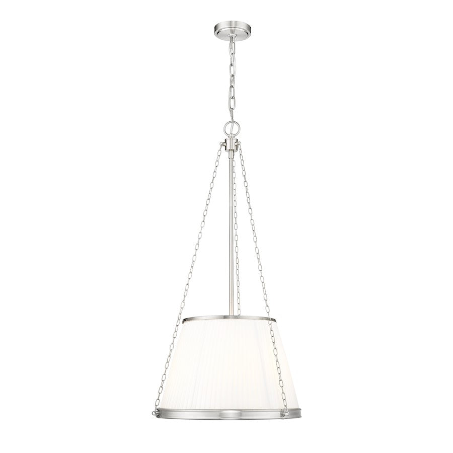 Z-Lite Madeline 5 Light 18" Pendant, Brushed Nickel/White - 1954P18-BN
