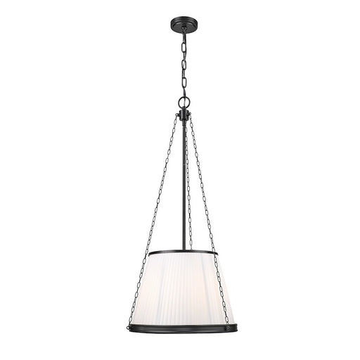Z-Lite Madeline 5 Light 18" Pendant, Matte Black/White - 1954P18-MB