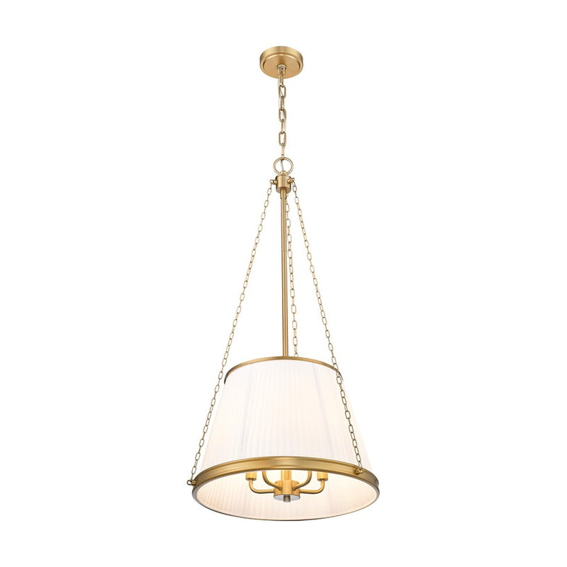 Z-Lite Madeline 5 Light 18" Pendant, Modern Gold/White