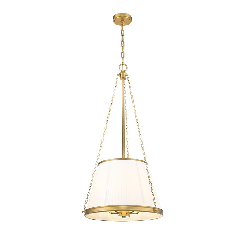 Z-Lite Madeline 5 Light 18" Pendant, Modern Gold/White