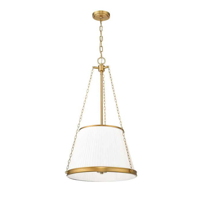 Z-Lite Madeline 5 Light 18" Pendant, Modern Gold/White