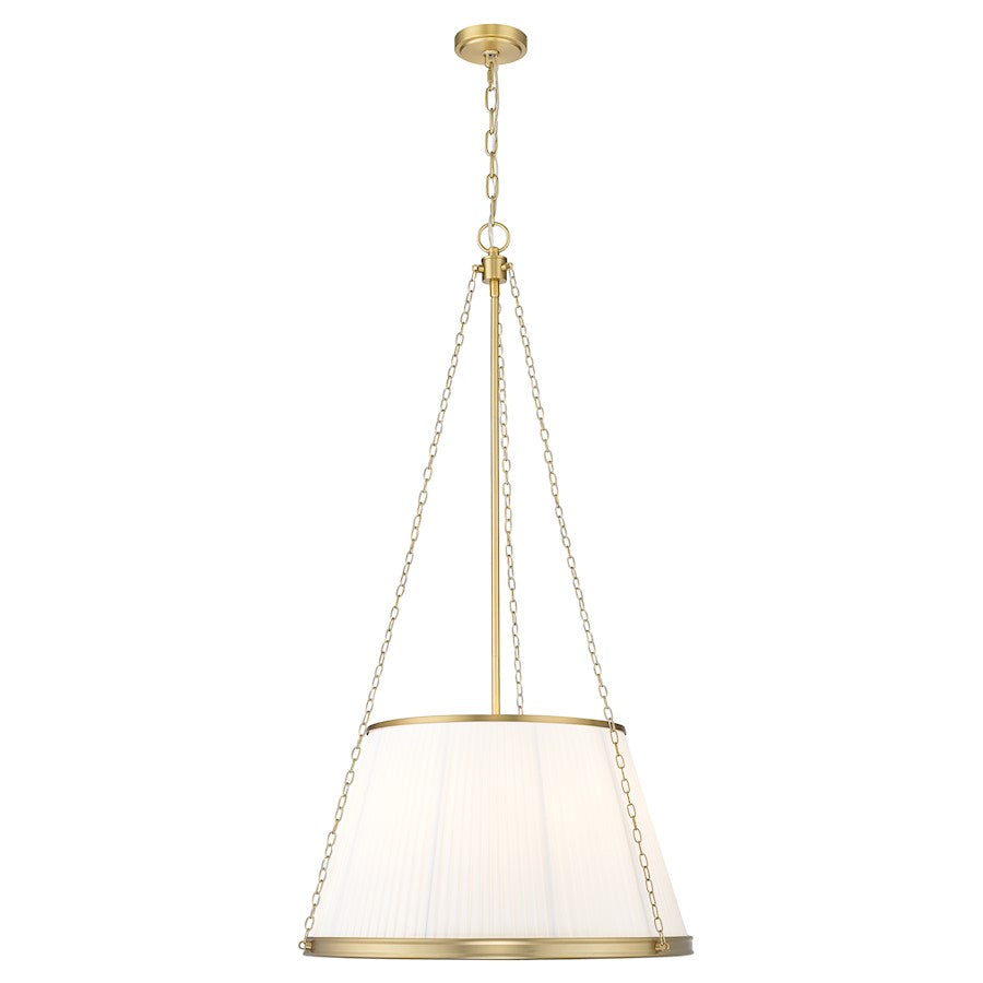 Z-Lite Madeline 6 Light 24" Pendant, Modern Gold/White - 1954P24-MGLD