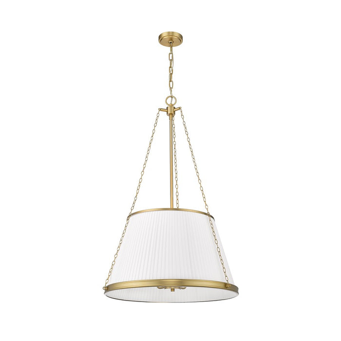 Z-Lite Madeline 6 Light 24" Pendant, Modern Gold/White