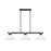Z-Lite Bronte 3 Light 52.75" Billiard, Black/Rubbed Brass/Opal