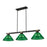 Z-Lite Bronte 3Lt 52.75" Billiard, Black/Rubbed Brass/Green - 1955-3MB-RB-ARG