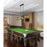 Z-Lite Bronte 3Lt 52.75" Billiard, Black/Rubbed Brass/Smoke