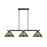 Z-Lite Bronte 3Lt 52.75" Billiard, Black/Rubbed Brass/Smoke