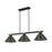 Z-Lite Bronte 3Lt 52.75" Billiard, Black/Rubbed Brass/Smoke