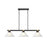 Z-Lite Bronte 3Lt 52.75" Billiard, Black/Brass/White Linen