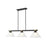 Z-Lite Bronte 3 Light 52.75" Billiard, Black/Brass/White Linen