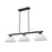 Z-Lite Bronte 3Lt 52.75" Billiard, Black/Brass/White Linen