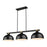 Z-Lite Bronte 3Lt 51.75" Billiard, Black/Rubbed Brass/Black - 1955-3MB-RB-D13MB