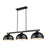 Z-Lite Bronte 3 Light 51.75" Billiard, Black/Rubbed Brass/Black - 1955-3MB-RB-D13MB