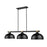 Z-Lite Bronte 3 Light 51.75" Billiard, Black/Rubbed Brass/Black