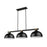 Z-Lite Bronte 3 Light 51.75" Billiard, Black/Rubbed Brass/Black