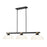 Z-Lite Bronte 3Lt 52.25" Billiard, Black/Rubbed Brass/Opal