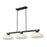 Z-Lite Bronte 3 Light 52.25" Billiard, Black/Brass/White Linen - 1955-3MB-RB-DWL14