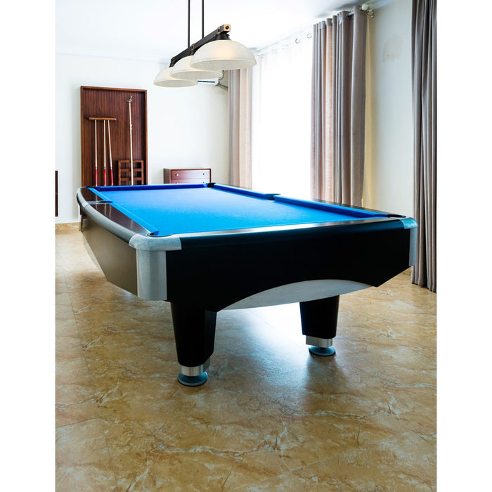 Z-Lite Bronte 3 Light 52.25" Billiard, Black/Brass/White Linen