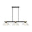 Z-Lite Bronte 3 Light 52.25" Billiard, Black/Brass/White Linen
