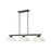 Z-Lite Bronte 3 Light 52.25" Billiard, Black/Brass/White Linen
