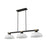 Z-Lite Bronte 3 Light 52.25" Billiard, Black/Brass/White Linen