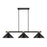 Z-Lite Bronte 3Lt 52.75" Billiard, Black/Rubbed Brass/Black