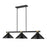 Z-Lite Bronte 3 Light 52.75" Billiard, Black/Rubbed Brass/Black