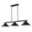 Z-Lite Bronte 3Lt 52.75" Billiard, Black/Rubbed Brass/Black