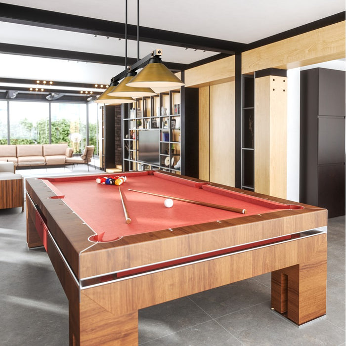 Z-Lite Bronte 3Lt 54" Billiard, Black/Brass/Brass