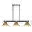 Z-Lite Bronte 3 Light 54" Billiard, Black/Brass/Brass
