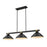 Z-Lite Bronte 3Lt 54.75" Billiard, Black/Rubbed Brass/Black - 1955-3MB-RB-SMB