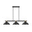 Z-Lite Bronte 3Lt 54.75" Billiard, Black/Rubbed Brass/Black