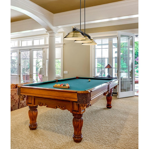 Z-Lite Bronte 3 Light 54.75" Billiard, Black/Brass/Brass